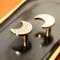 Shiny gold brass moon door handle/Hammered brass drawer knob/home improvement/cabinet pull/Moon door knob/Cabinet handle/Gold brass hardware
