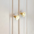 Solid brass scored texture hexagonal drawer pull/hexagonal cabinet handle/geometric door knob/Gold brass furniture hardware/hexagonal handle