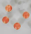 Round red quartz crystal and gold brass cabinet handle/Red gemstone drawer handle/Red semi precious stone drawer pull/Pink crystal door knob