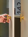 Gold brass bar cabinet handle with retro look/Gold drawer handle/home improvement hardware/Gold cabinet door handle/Gold hardware