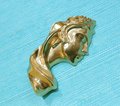 Gold brass Aphrodite cabinet handle/Gold Goddess door handle/Beautiful lady drawer handle/Unique furniture hardware/Woman door handle