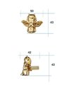 Sweet little angel door handle/Fairy Cabinet Pull/Gold or Silver Angel drawer pull/Brass angelic themed furniture hardware/Fairy handle