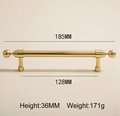 Shiny gold brass cabinet bar handle/Gold polished classic design cabinet drawer pull/Shiny gold furniture hardware/kitchen drawer handle