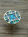 Abalone pearl drawer pull/Iridescent Pearl Cabinet pull/Mother of pearl door handle/Geometric brass drawer knob/Brass furniture hardware