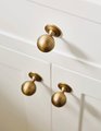 Classic style bronze drawer knob/Solid brass door knob/Round bronze drawer pull/Bronze furniture hardware/Bronze cabinet handle/MCM style