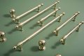Shiny gold brass cabinet bar handle/Gold polished classic design cabinet drawer pull/Shiny gold furniture hardware/kitchen drawer handle