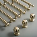 Shiny gold brass cabinet bar handle/Gold polished classic design cabinet drawer pull/Shiny gold furniture hardware/kitchen drawer handle