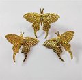 Gold Brass butterfly cabinet handle/Shiny gold moth cabinet pull/butterfly door handle/gold butterfly knob/Gold furniture hardware