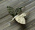 Gold Brass butterfly cabinet handle/Shiny gold moth cabinet pull/butterfly door handle/gold butterfly knob/Gold furniture hardware
