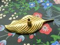 Shiny gold brass leaf cabinet handle/Gold Autumn leaf drawer pull/Gold leaves door handle/Fall leaf drawer knob/gold furniture hardware