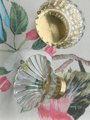 Transparent lucite and brass cabinet pull/Vintage style resin door knob/Gold brass furniture hardware/Pretty vintage style drawer handle