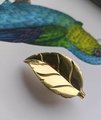 Polished gold brass leaf cabinet handle/Gold Autumn leaf drawer pull/Gold leaves door handle/Fall leaf drawer knob/gold furniture hardware