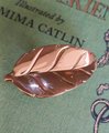 Polished gold brass leaf cabinet handle/Gold Autumn leaf drawer pull/Gold leaves door handle/Fall leaf drawer knob/gold furniture hardware