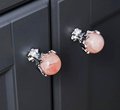 Flame design drawer pull/Dragon egg cabinet handle/Unusual hardware/Brass drawer knob/Luxury door handle/Fantasy themed hardware/Gold handle