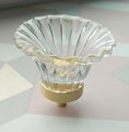 Transparent lucite and brass cabinet pull/Vintage style resin door knob/Gold brass furniture hardware/Pretty vintage style drawer handle