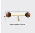 Gold brass bar handle with semi precious stone ball ends/Colourful cabinet handle/Stone furniture hardware/crystal drawer pull/Cabinet pull
