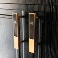 Pearl inlay drawer pull/Pearl and brass inlaid drawer pull/Intricate pearl inlay cabinet pull/Clover door handle/Luxury pearl hardware