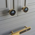 Pearl inlay drawer pull/Pearl and brass inlaid drawer pull/Intricate pearl inlay cabinet pull/Clover door handle/Luxury pearl hardware