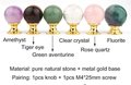 Semi precious stone ball drawer knob/Crystal drawer pull/Round gemstone cabinet handle/Amethyst door knob/Quartz crystal handle/Jade handle