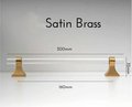 Gold brass and clear lucite cabinet bar pull handle/Acrylic drawer handle/lucite furniture hardware/brass transparent resin cabinet handle