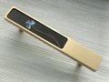 Pearl inlay drawer pull/Pearl and brass inlaid drawer pull/Intricate pearl inlay cabinet pull/Clover door handle/Luxury pearl hardware