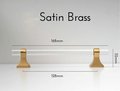 Gold brass and clear lucite cabinet bar pull handle/Acrylic drawer handle/lucite furniture hardware/brass transparent resin cabinet handle