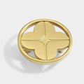 Clover shaped drawer handle/Gold brass door handle/Geometric style cabinet handle/Gold clover shaped door knob/Brass furniture hardware