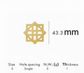Gold brass geometric pattern backplates for drawer handles/Brass square back plates for cabinet pulls/Gold brass square backplate hardware