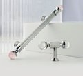 Silver cabinet handle with crystals/Solid chromed brass and gemstone drawer pull/Crystal door handle/wardrobe handle/Crystal door handle