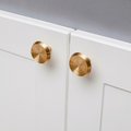 Circular brushed pattern drawer knob/Classic round brass cabinet handle/Gold brass button shaped cabinet pull/Gold brass kitchen hardware