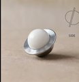 Planet shaped crystal ball drawer handle/Crystal and Chrome drawer pull/Silver Gemstone door knob/polished stone cabinet handle/Space decor