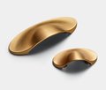 Bronze cup cabinet pull/Bronze drawer pull/Brass cup drawer pull/Bronze Brass drawer handle/furniture hardware/Bronze kitchen door handle