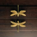 Gold brass dragonfly cabinet pull/Dragonflies drawer knob/Dragonfly drawer handle/brass furniture hardware/home improvement/unique handle