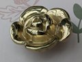 Gold brass rose door handle/Rose cabinet pull/Gold rose drawer knob/Flower shaped cabinet handle/Floral door knob/Brass furniture hardware