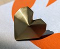 Gold or silver heart cabinet pull/Heart shaped drawer handle/Heart door knob/Brass furniture hardware/Bras drawer knob/Nursery door handle