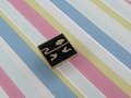 Brass and enamel drawer handle/Black and gold cabinet pull/Bird door knob/nursery furniture hardware/Unusual door handle/Dresser door knob