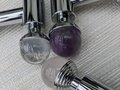 Silver cabinet handle with crystals/Solid chromed brass and gemstone drawer pull/Crystal door handle/wardrobe handle/Crystal door handle