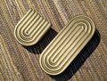 Wide gold retro pattern bar handle/large cabinet pull/big door handle/gold drawer pull/kitchen furniture hardware/mid century modern style