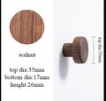 Round wooden cabinet handle/Classic wood drawer pull/Wooden furniture hardware/Natural wood door handle/Walnut, Ash, beech wood hardware