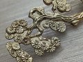 A Pair of cypress tree drawer handles/Gold wardrobe door handles/Large brass cabinet handles/Tree shaped door handles/Furniture hardware