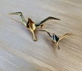 Gold seagull drawer handle/Gold brass flying bird cabinet pull/Sea burd door knob/Beach theme furniture hardware/Flying bird drawer knob