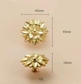 Gold star flower drawer handle/Gold brass flower cabinet handle/Brass vintage door knob/Brass furniture hardware/Unique flower drawer knob