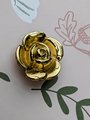 Gold brass rose door handle/Rose cabinet pull/Gold rose drawer knob/Flower shaped cabinet handle/Floral door knob/Brass furniture hardware