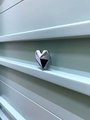 Gold or silver heart cabinet pull/Heart shaped drawer handle/Heart door knob/Brass furniture hardware/Bras drawer knob/Nursery door handle