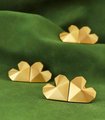 Gold or silver heart cabinet pull/Heart shaped drawer handle/Heart door knob/Brass furniture hardware/Bras drawer knob/Nursery door handle