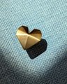 Gold or silver heart cabinet pull/Heart shaped drawer handle/Heart door knob/Brass furniture hardware/Bras drawer knob/Nursery door handle