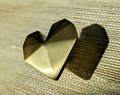 Gold or silver heart cabinet pull/Heart shaped drawer handle/Heart door knob/Brass furniture hardware/Bras drawer knob/Nursery door handle