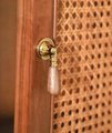 Walnut wood and brass drop handle/Wooden drop drawer pull/Gold or silver cabinet pull/Wooden furniture hardware/Dresser door knob