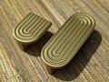 Wide gold retro pattern bar handle/large cabinet pull/big door handle/gold drawer pull/kitchen furniture hardware/mid century modern style