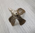 Gold brass dove of peace drawer handle/Gold brass dove shaped cabinet pull/Flying bird shaped door knob/brass furniture hardware/bird handle